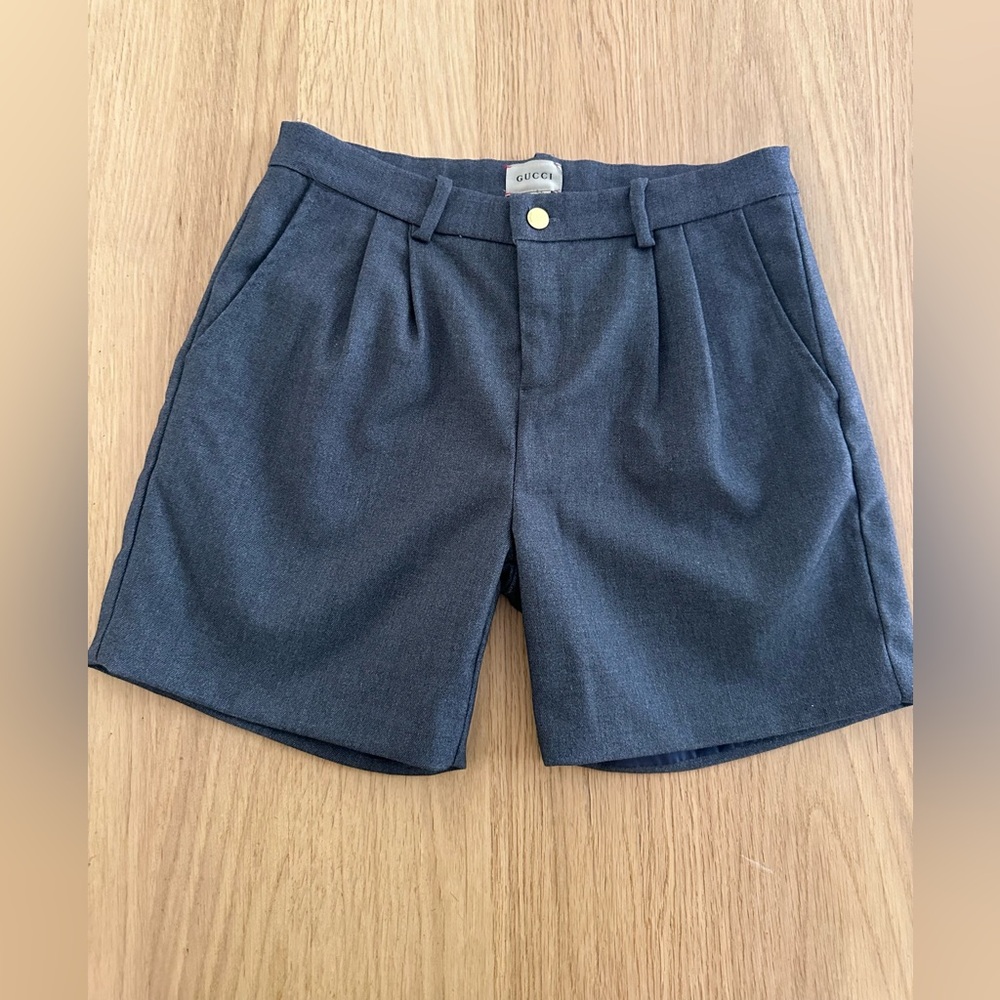 Gucci Shorts Boys Gray Wool & Cashmere Shorts